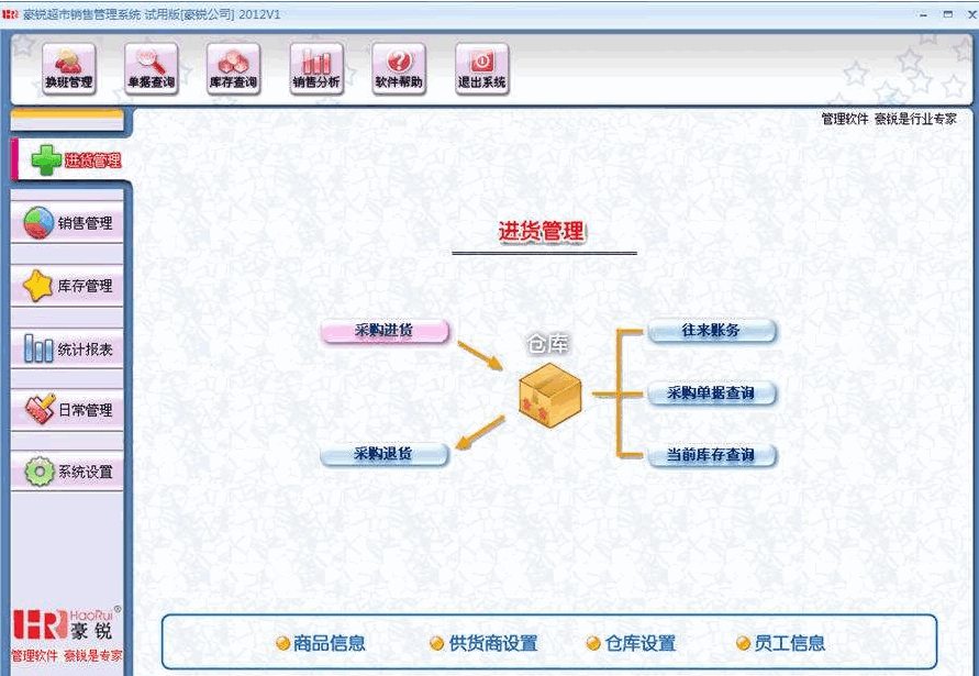 豪锐超市进销存 官方版