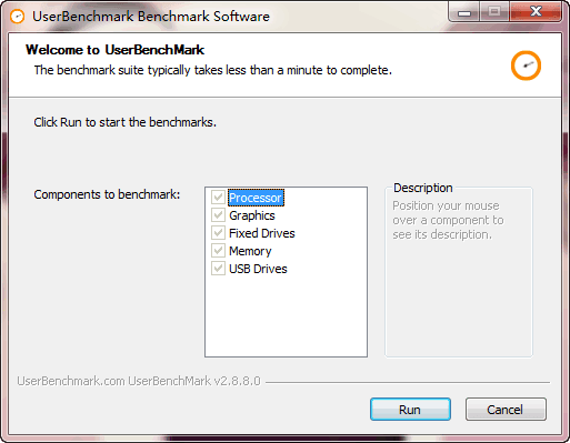 电脑性能测试UserBenchmark 2.8.8.0
