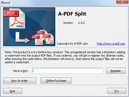 A-PDF Split(PDF分割工具) V3.4.0